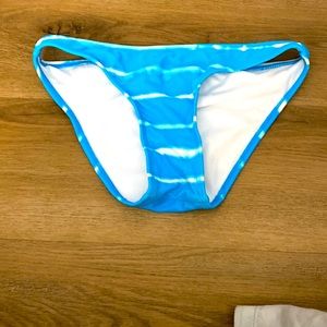 tie dye blue bikini bottoms